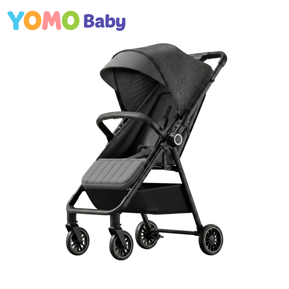 YOMO Baby Stroller Cabin Approved 1-Click Folding Stroller 2-Way Reversible Push Handle 0-6 Years Old Stroller for Kids