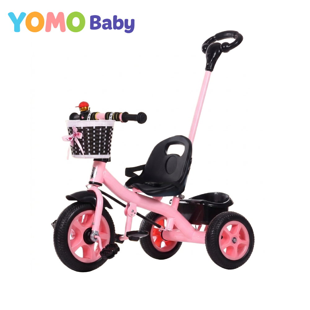 YOMO BABY 3 Wheels Trolley Bike for Baby Girl & Boy with Control Push Handle Stroller Bike