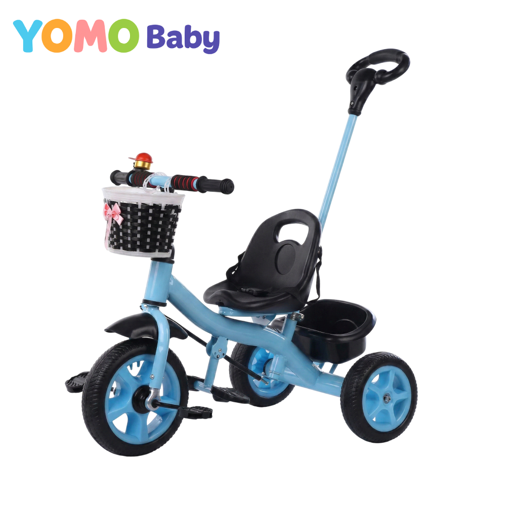 YOMO BABY 3 Wheels Trolley Bike for Baby Girl & Boy with Control Push Handle Stroller Bike