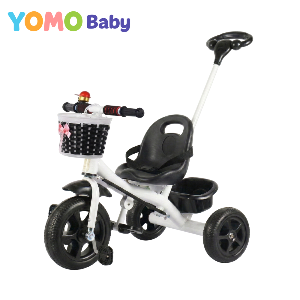 YOMO BABY 3 Wheels Trolley Bike for Baby Girl & Boy with Control Push Handle Stroller Bike