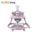 YOMO Baby Walker for Baby Foldable Walker Stroller with Music and Toy Adjustable Height Walker for Baby Boy & Girl